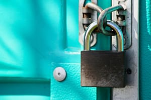 A lock for safer cleaning chemical storage